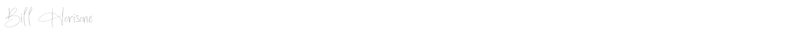 Bill Horisone font preview